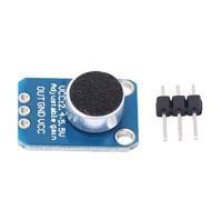 Plyisty Module Amplificateur de Microphone à électret Max4466 avec Gain | Gain Réglable 25x-125x, Amplificateur pour la Détection du Son, Carte de Projets Audio de Reconnaissance Vocale