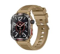 Plyisty Montre de Sport Intelligente HT29, écran HD de 2,01 Pouces avec Lampe de Poche et Boussole, Tracker d'activité étanche IP68 avec Plus de 100 Modes Sportifs, Moniteur de Fréquence (Yellow)