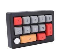 Plyisty Numpad Mécanique avec 12 Boutons Programmables, RVB Backlit USB Wired Number Pad, Numeric Keypad Support Bouth Control (Black)