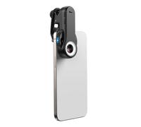 Plyisty Objectif de Microscope de Téléphone, Zoom 40X-120X avec Lumière LED CRI 92+ et Clip Universel, Lampe UV 365 Nm, Rechargeable pour L'analyse de la Peau et des Tissus des Bijoux