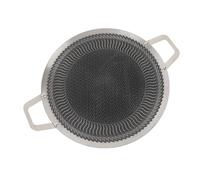 Plyisty Pan de Barbecue, BBQ Grill Pain en Acier Inoxydable Deux Poignées Faciles à Nettoyer pour Le Bacon (38 cm)
