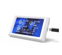 Plyisty Panneau de Capteur D'ordinateur de 5 Pouces, écran Secondaire FHD IPS 854 X 480 USB C pour PC, Moniteur CPU GPU RAM, Fréquence D'images, Thèmes Vidéo Dynamiques (White)