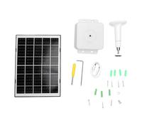 Plyisty Panneau Solaire 4W avec Support Réglable à 360 ° 5V Type C, Batterie Intégrée de 15000mAh pour Caméra de sécurité, Lumières de Camping à Verrouillage Intelligent (WHITE)