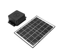 Plyisty Panneau Solaire Portable 4 W, Batterie Intégrée 15 000 MAh avec Sortie de Type C, 5 V 1 A pour Caméra de sécurité Extérieure, Serrures Intelligentes, Lumières de Camping (BLACK)