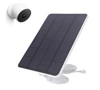 Plyisty Panneau Solaire pour Nest Cam Extérieur ou Intérieur, Version Batterie, Chargeur D'énergie Solaire 10 W, avec Câble de Charge de 9,8 Pieds, Support Réglable (1PC)