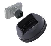 Plyisty Pare-Soleil carré Magnétique en Métal pour Fuji X100VI et X-E5, Abat-Jour et Protecteur D'objectif D'appareil Photo en Alliage D'aluminium, Noir Rétro (Black)