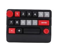 Plyisty Pavé Numérique Mécanique RVB sans Fil, 15 Touches Remplaçables à Chaud, Bluetooth 2,4 G Filaire, Bouton de Joystick Macro Programmable pour Jeux sur PC (Noir Rouge)