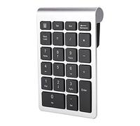 Plyisty Pavé Numérique sans Fil, pavé Numérique USB ou 2.4G, Clavier Numérique de comptabilité Financière alimenté par Batterie, 22 Touches (Couleur Noir argenté)