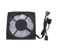 Plyisty PC Boîte de Caisse Plaque Positive 120 Mm Low Bruit 4 Broches Ventilateur PWM Argb 800-1800rpm CPU CHELER pour Le Remplacement, avec des Lumières LED, 9 Lames, des Coussinets (Black)
