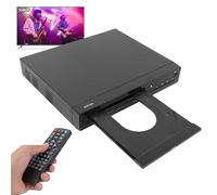 Plyisty Petit Lecteur DVD, 1080p Tous Les Mini-lecteurs de DVD de Région pour Smart TV, USB/CD / MP3, avec Télécommande (Prise UE)
