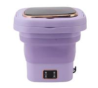Plyisty Petite Machine à Linge, Mini Machine à Laver Hol de Drainage Durable Efficace Motor de 9 -L-Flower Pliable pour l'hôtel pour le Voyage (PURPLE)