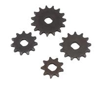 Plyisty Pignon de Moteur Pignon de Chaîne de Moteur en Fer Durable pour Mini Vélo de saleté, 4 Pièces T8F 15T 13T 11T 9T Ensemble de Pignons pour les Conducteurs de Véhicules Tout Terrain