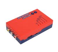 Plyisty pour RetroScaler2X Convertisseur AV vers HDMI pour N64 Dreamcast Saturn MD1 MD2, Doubleur de Ligne à Latence Zéro avec Sortie 480p pour Console de Jeu Rétro H (Rouge)
