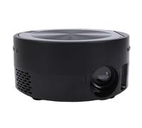 Plyisty Projecteur Portable avec Lecteur DVD intégré, 1080p HD USB 2.0 pour la Maison et L'extérieur avec Deux Haut-parleurs Stéréo, Télécommande avec SVCD/CVDS/VCD/CD/MP3/MP4/HDMI/USB (Prise UE)