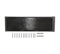 Plyisty Radiateur D'ordinateur de Refroidissement par Eau à 12 Tubes, Radiateur D'échangeur de Chaleur en Aluminium à Filetage G1/4 pour Système de Refroidissement par Eau PC, Appareil