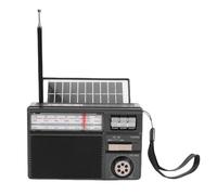 Plyisty Radio AM FM SW Portable, Haut-Parleur avec Charge Solaire et Lecture USB, Antenne Rétractable pour Une Réception Claire, Prise en Charge de la Carte Mémoire