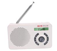 Plyisty Radio Portable FM/AM/SW, Compacte, avec Antenne Externe Intégrée de 25 Cm, Haut-Parleur à Double Bobine Mobile, Prise Casque 3,5 Mm, Fonction Mémoire et écran rétroéclairé.