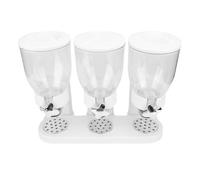 Plyisty Récipient de Stockage de Nourriture Sèche Triple Précis pour L'organisation de la Cuisine, Conception Compacte Peu Encombrante, Distributeur de Céréales à Domicile (WHITE)