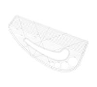 Plyisty Règle de Marquage de Motif Acrylique avec 5 Gabarits Circulaires | Règle courbe transparente à usages multiples pour la couture, 3 fentes pour boutonnières, outil principal de motif acrylique