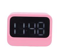 Plyisty Réveil Numérique avec Haut-Parleur, Affichage LED Double Alarmes, Batterie Rechargeable, Lecteur MP3, 9 Heures de Jeu, Puissance de Sortie 5W (Pink)