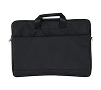 Plyisty Sac d'Ordinateur Portable, 15,6 Pouces Arrière Conception Spéciale Imperméable en Tissu Oxford Sac de Rangement pour Ordinateur Portable Durable avec Bandoulière pour l'alimentation (Black)