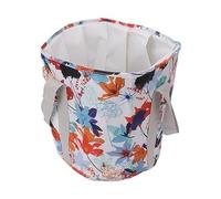 Plyisty Seau de Bain à Pied Portable avec Poignée, Seau à Eau Pliable pour le Voyage, Cuve de Trempage en PVC Durable avec Conception Isolée (Feuille d'érable blanche)