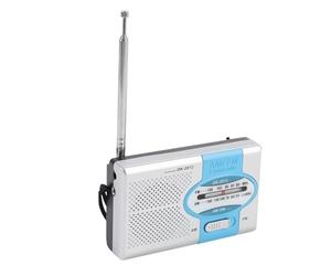 Plyisty Small Radios Portable Am FM, Radio à Transistor à Piles à Batterie, Haut-Parleur intégré, avec Une Prise D'oreillette de 3,5 Mm, pour la Maison de Voyage à la Maison (Bleu argenté)