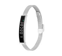 Plyisty Smart Bracelet Fitness Tracker 5.3 avec Contrôle de la Caméra à Distance, Rapports Hebdomadaires de Tendance de santé, Exposition Quotidienne à l'eau, pour la Natation (Silver)