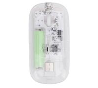 Plyisty Souris sans Fil Transparente, Récepteur USB Plug and Play Bluetooth 5.0, 3 DPI Réglables 800 1200 1600, Veille Automatique, Technologie sans Fil 2,4 G (Blanc Transparent)