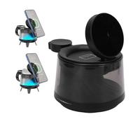 Plyisty Station de Charge sans Fil de 3 en 1 avec Haut-Parleur Bluetooth, Support de Chargeur Pliable Léger Nocturne, Chargeur de Nuit Magnétique pour Les écouteurs de Téléphone iOS
