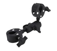 Plyisty Support de Fixation à Double Pince, Bras articulé à Rotule à 360 Degrés, Support de Parapluie en Caoutchouc Antidérapant de 18 à 39,6 Mm, Support de Fixation pour Poteau