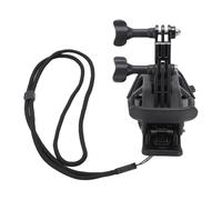 Plyisty Support de Menton pour Casque, Pince Réglable Multi-Angle pour Caméra d'action avec Vis Renforcée et Blocage du Vent, pour Action 6 5 Pro 4 3 ACE Pro Series