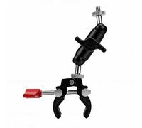 Plyisty Support de Serrage à Double Rotule, Bras Magique Réglable à 360 Degrés en Alliage D'aluminium avec Filetage de 1/4 de Pouce pour Appareil Photo, Smartphone, Lumière, Navigation,