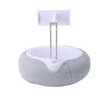 Plyisty Support pour Tablette, Support pour Téléphone Pivotant À 360° pour Lit, Tissu Doux Et Moelleux, Bol Amovible, Compatible avec Les Tablettes, Les Pads, Les (Bol Simple Gris Clair (5-8,7