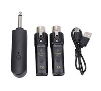 Plyisty Système de Microphone XLR sans Fil, émetteur et Récepteur de Microphone sans Fil 2,4 G avec Appairage Automatique à Faible Latence, pour Mélangeur de Dynamique à