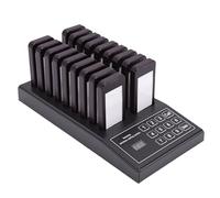 Plyisty Système de Téléavertisseur de Restaurant, Système D'appel sans Fil avec 999 Canaux, Portée de 30 à 100 M, Invite Sonore et Lumineuse, pour les Aires de Restauration, les (Prise UE)