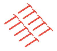 Plyisty T Forme de Charge de Sol en Spirale, Enjeux de Tente de Poignée Serrée Portable Non-Bend avec Tête Pointue pour la Randonnée en Camping (Rouge)
