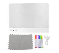 Plyisty Tableau Lumineux LED, 34,8x25,4 Cm Tableau Blanc Effaçable à Sec avec 7 Marqueurs Néon pour Décoration Bar Maison Restaurant