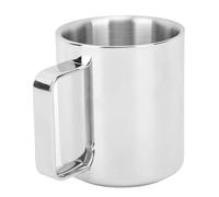 Plyisty Tasse en Acier Inoxydable, Bonne Conservation de la Chaleur Préservation Durable à Double Paroi épaissie Isolée pour l'eau Potable (L Taille 350 ML)