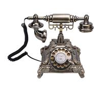 Plyisty Téléphone de Livre d'or Audio, Appareil de L'enregistreur Vocal Unique pour Les Fêtes et Les événements, Capturez et Conservez des Messages Sincères avec Un Style Vintage (Couleur Laiton