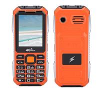 Plyisty Téléphone débloqué 4G LTE, écran 2,4 Pouces, Double Emplacement pour Carte SIM, Prise en Charge des Appels Bluetooth SOS MP3, Gros Boutons, Téléphone Portable avec Batterie 6800 (Orange)