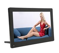 Plyisty Trame Photo Numérique Multifonctionnel de 13,3 Pouces Support de Lecture de Lecture Vidéo Clock Music pour Les Personnes âgées ABS Black (Prise UE)