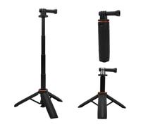 Plyisty Trépied pour Perche à Selfie à Ouverture Automatique de 30 cm, télescopique à 3 Sections, à Lancer et à déploiement Automatique, Compatible avec Les caméras d'action Action 6, 5
