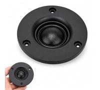 Plyisty Tweeter à Dôme en Soie de 3 "74 Mm, Haut-Parleur 30 W pour | Diaphragme en Soie Noire, Construction ABS, Son Clair Haute Fréquence, Pas de Grille, Condensateur Inclus, Haut-parleur