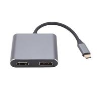 Plyisty Type C vers Port D'affichage et Convertisseur Répartiteur HDMI 8,1 Gbit/s 8K 4K 144 Hz Adaptateur Double Moniteur USB C vers HDMI DP Hub Dongle pour Ordinateur Portable et