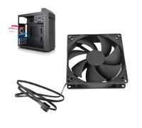 Plyisty Ventilateur de Boîtier D'ordinateur de 100 Mm, Ventilateur de Refroidissement PWM de Boîtier PC 1800 TR/Min avec 7 Pales, Doubles Roulements à Billes, Interface PWM 4 Broches,