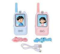 Plyisty Vidéo pour Enfants, Pack de 2 Caméras Doubles Rechargeables avec Changeur de Voix, Appels Face à Face en Temps Réel, Envoi de Photos, pour la Randonnée en Camping de 3 à 12 Ans