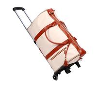 Plyisty Waterproer Torka Travel 40L Sac de Vêtements de Grande capacité avec Chariot Amovible pour Une commodité Polyvalente (Beige)