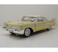 Plymouth Fury 1958 Jaune Blanc Modèle Auto 1:18 MotorMax
