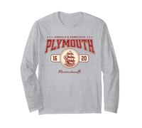 Plymouth MA 1620 Mayflower Massachusetts Souvenir Vintage Manche Longue